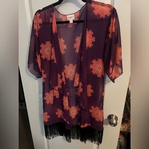 Monroe Lularoe Kimono with Fringe